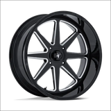 MSA M54 Spark UTV Gloss Black Milled Wheels Cast Aluminum - 14x7 / 4x156 / 10
