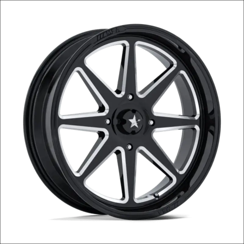 MSA M54 Spark UTV Gloss Black Milled Wheels Cast Aluminum - 15x7 / 5x114.3/5x4.5 / 10