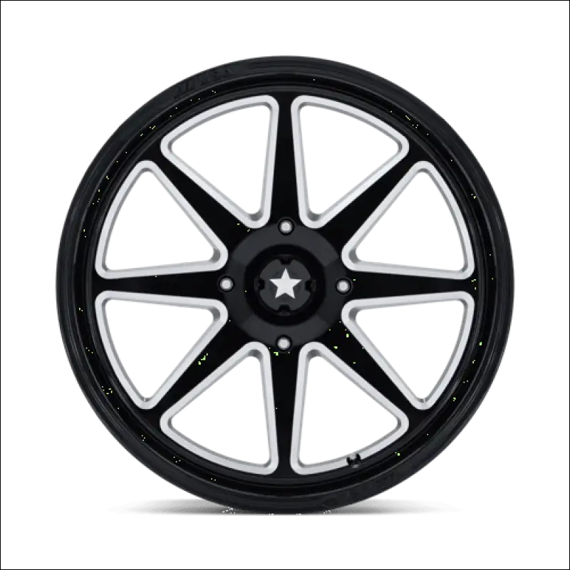 MSA M54 Spark UTV Gloss Black Milled Wheels Cast Aluminum - 15x7 / 4x137 / 10