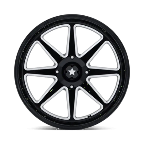 MSA M54 Spark UTV Gloss Black Milled Wheels Cast Aluminum - 15x7 / 4x137 / 10