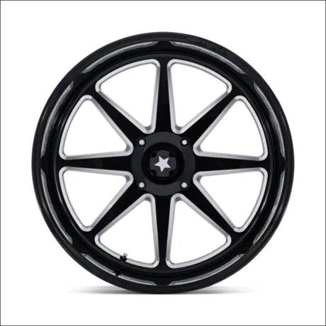 MSA M54 Spark UTV Gloss Black Milled Wheels Cast Aluminum - 18x7 / 5x114.3/5x4.5 / 10