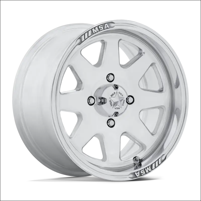 MSA M54 Spark UTV Polished Wheels Cast Aluminum - 14x7 / 4x110 / 10