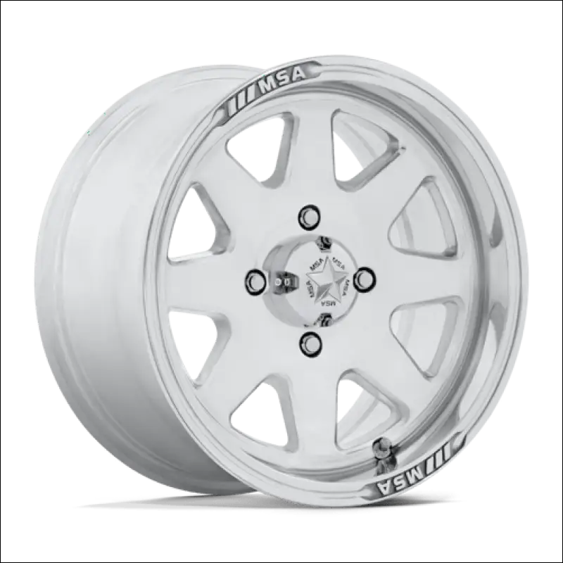 MSA M54 Spark UTV Polished Wheels Cast Aluminum - 14x7 / 4x137 / 10