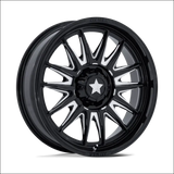 MSA M55 Commander UTV Gloss Black Milled Wheels Cast Aluminum - 15x7 / 5x114.3/5x4.5 / 10