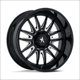 MSA M55 Commander UTV Gloss Black Milled Wheels Cast Aluminum - 18x7 / 4x110 / 10