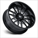 MSA M55 Commander UTV Gloss Black Milled Wheels Cast Aluminum - 20x7 / 4x137/4x156