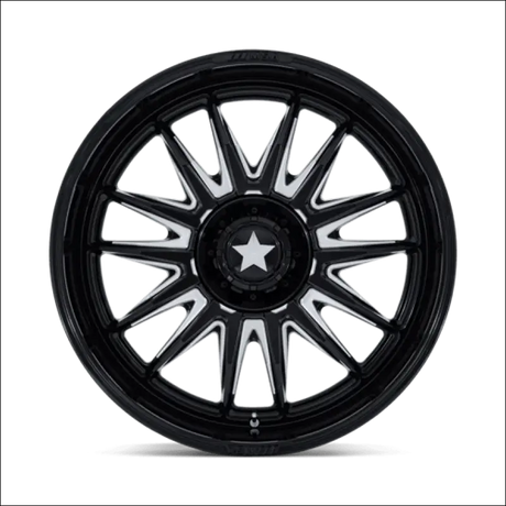 MSA M55 Commander UTV Gloss Black Milled Wheels Cast Aluminum - 22x7 / 4x137/4x156