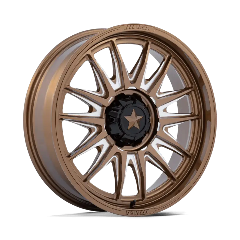 MSA M55 Commander UTV Gloss Bronze Milled Wheels Cast Aluminum - 15x7 / 5x114.3/5x4.5 / 10