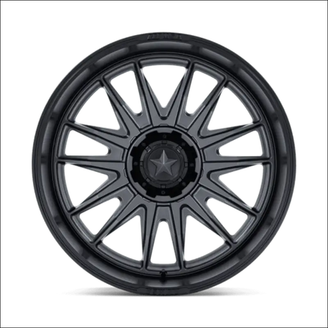MSA M55 Commander UTV Matte Gunmetal with Black Lip Wheels Cast Aluminum - 22x7 / 4x137/4x156
