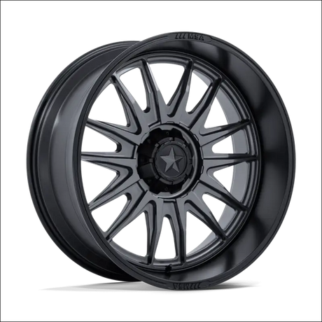 MSA M55 Commander UTV Matte Gunmetal with Black Lip Wheels Cast Aluminum - 15x7 / 4x110 / 10