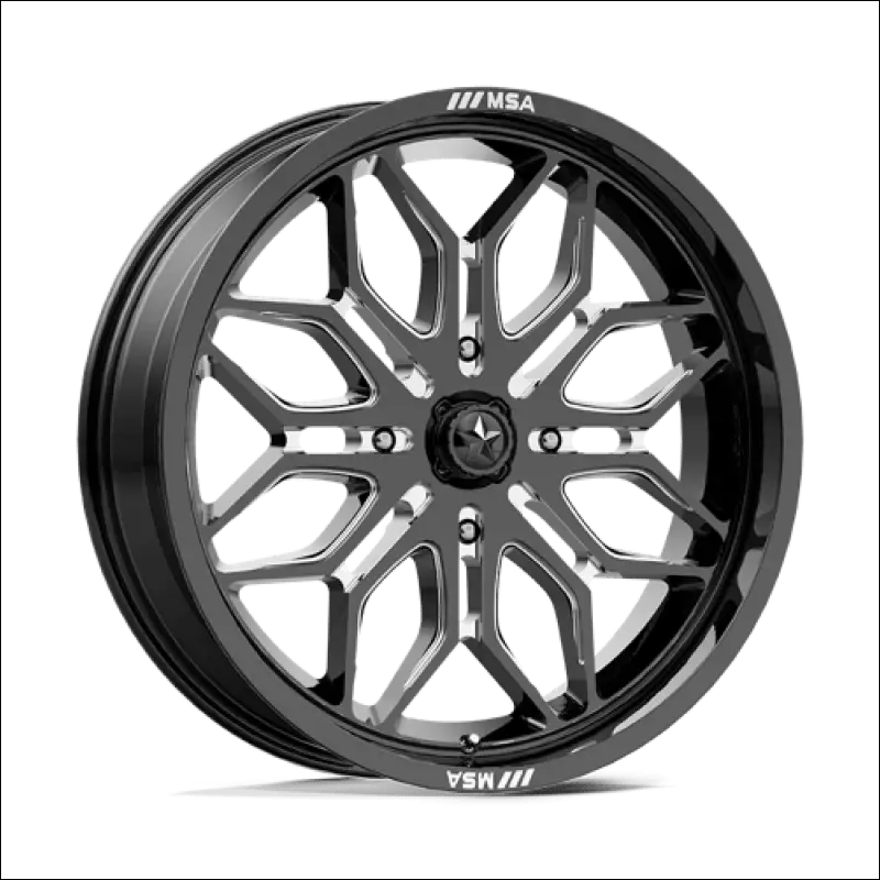 MSA Sniper M47 Black Milled UTV Rims - 18x7 / 4x137 / 10 - Wheels