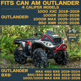 Can-Am Outlander 1000/850/650/450 6x6 2015-2026 4 Wheel Brass Brake Pad Set - Vehicle Parts & Accessories