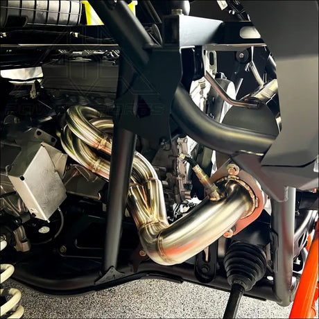 Polaris RZR Pro R Magnum Header Exhaust - Brushed Stainless