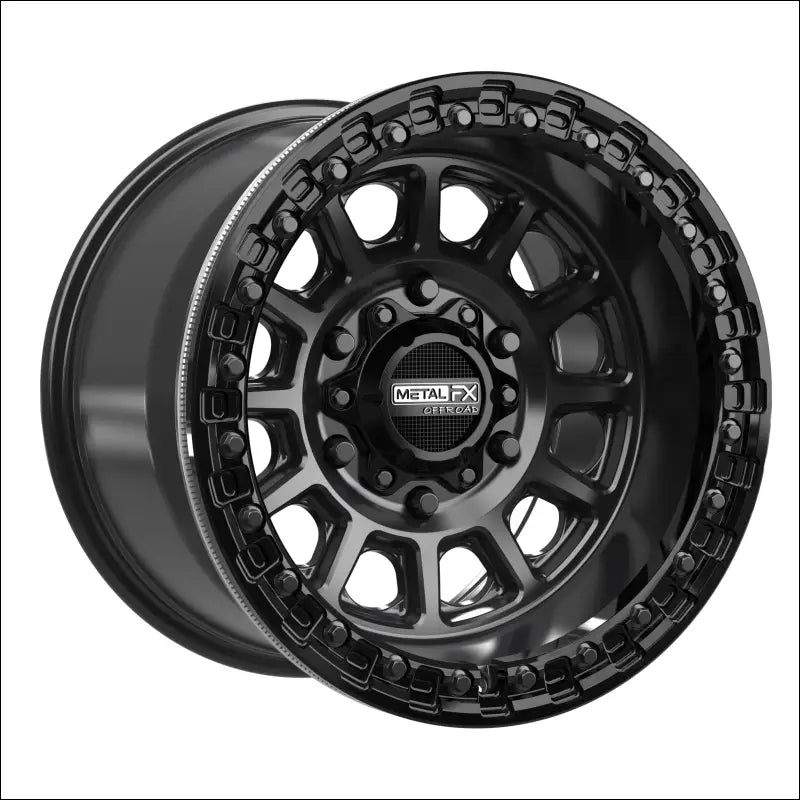 Rampage 6R Beadlock | Satin Black w/ Gloss Ring - Wheels