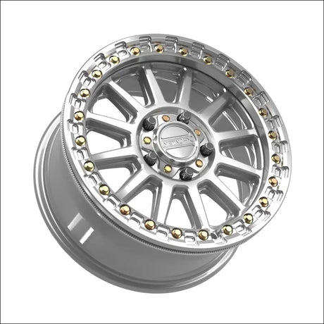 Rampage R Beadlock | Gloss Silver Machined - 15x7 | +38mm/5 + 2 | 5x4.5 | 78809 (Polaris 5-Lug / Segway Super Villain)