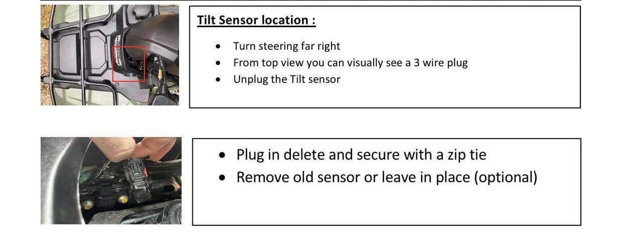 Tilt Sensor Delete 2014+ Honda Rancher, Foreman, Rubicon