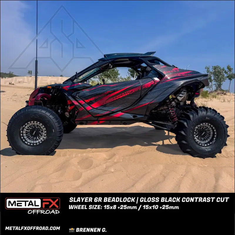 Slayer 6R Beadlock | Gloss Black Contrast Cut