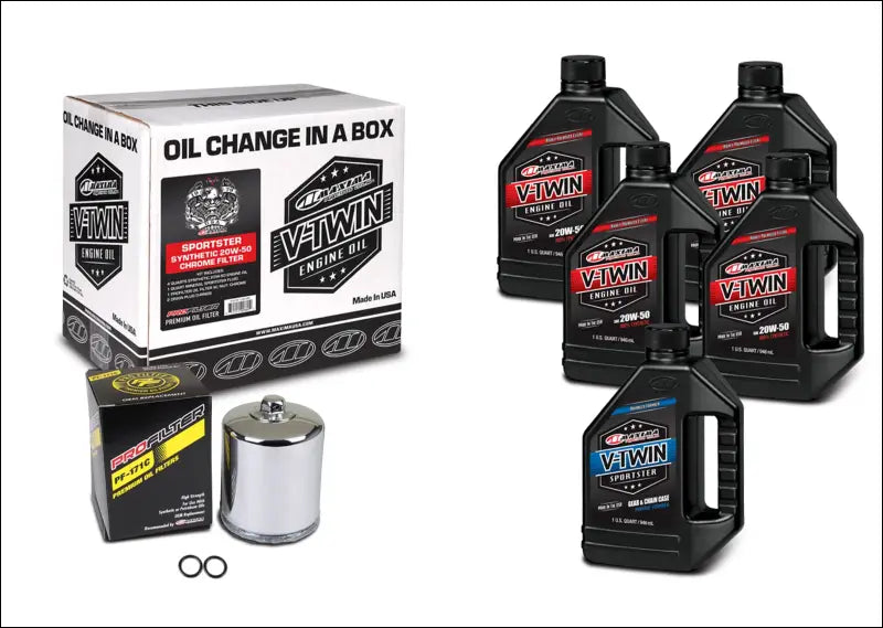 SPORTSTER SYNTHETIC 20W-50 (’86-CURRENT ENG) - Chrome / FULL - Oil Change Kit