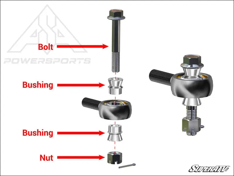 SuperATV Can-Am Maverick Heavy Duty Tie Rod Kit - Rods