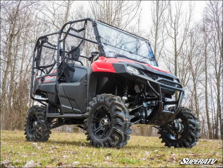 SuperATV Honda Pioneer 700 Scratch Resistant Flip Down Windshield - Polycarbonate - Clear
