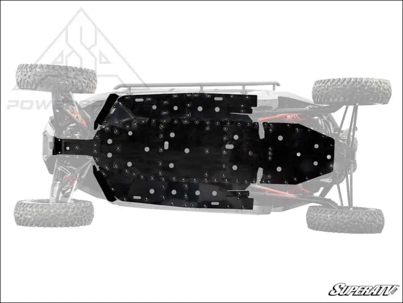 SuperATV Polaris RZR Turbo R 4 Full Skid Plate - Plates