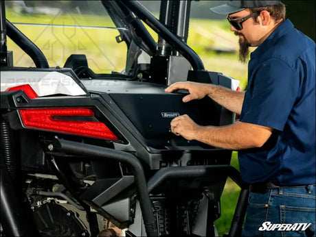 SuperATV Polaris RZR Turbo R Trunk Bed Enclosure - Cargo Management
