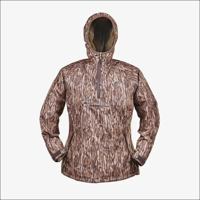 Waterproof 1/2 Zip Bog Hoodie | Womens - Mossy Oak Bottomland - Small - Outerwear