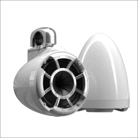 Wet Sounds Revolution Series 8’’ White Tower Speakers - Silver Aluminum Fixed Clamp (1 7/8’’ - 3’’) - Audio