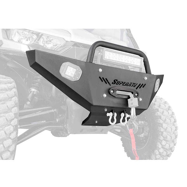 SuperATV Can-Am Defender Heavy Weight Front Bumper - Winch Ready