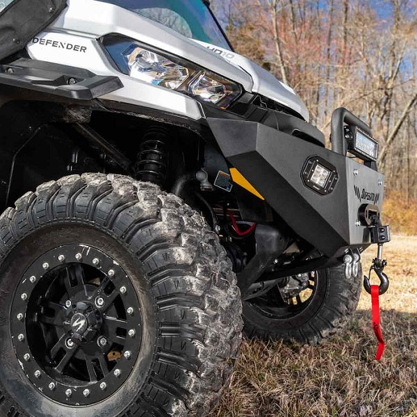 SuperATV Can-Am Defender Heavy Weight Front Bumper - Winch Ready