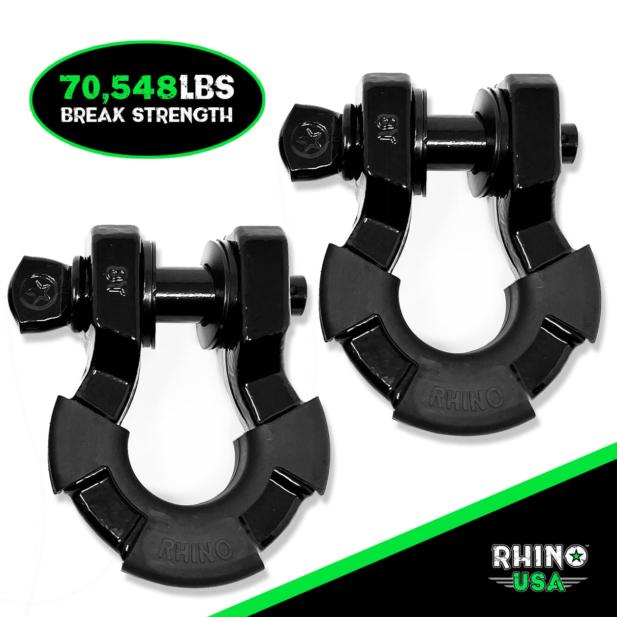8 Ton Super Shackles w/ Isolators