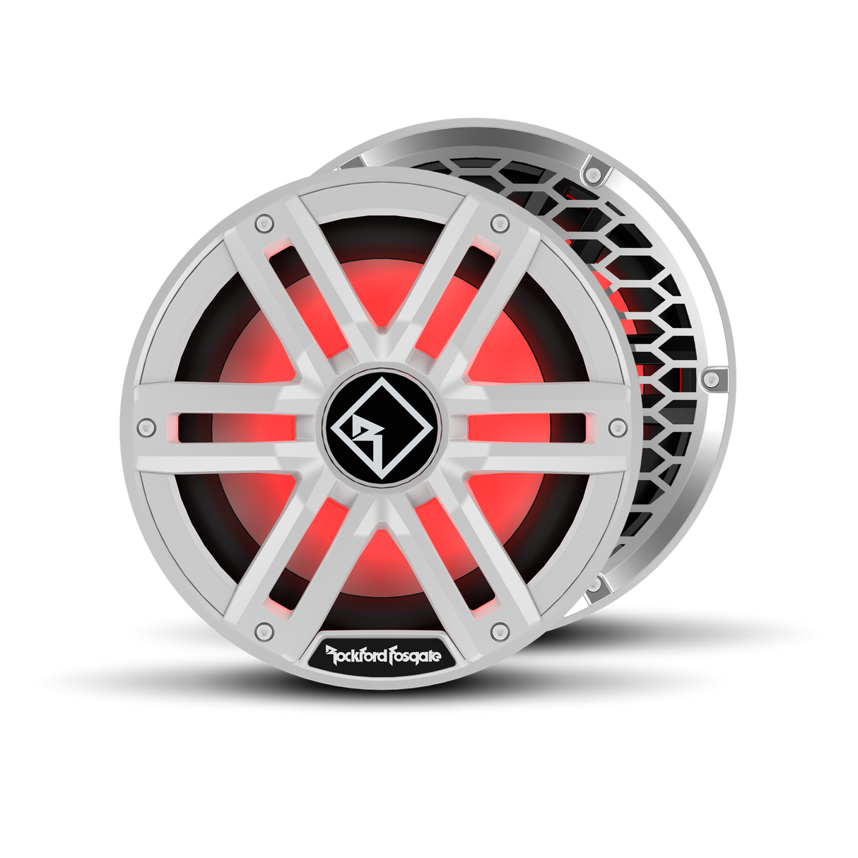 M2 10" DVC 4ohm Color Optix Infinite Baffle Marine Subwoofer - White