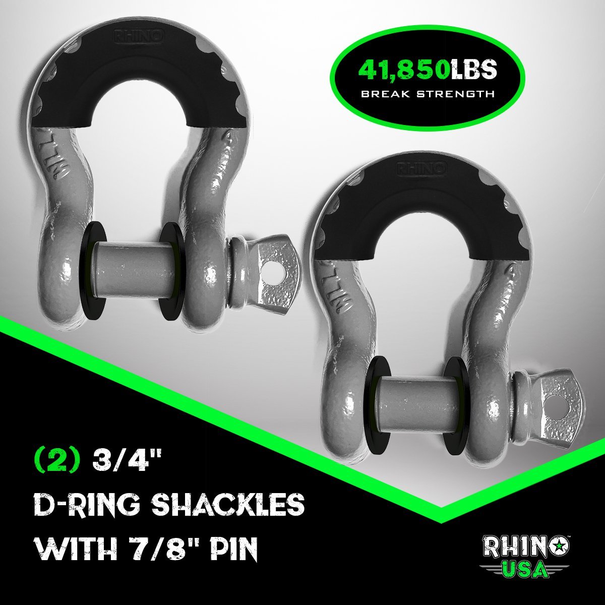 3/4" D-Ring Shackle Set (2-Pack)