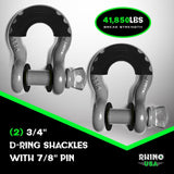 3/4" D-Ring Shackle Set (2-Pack)