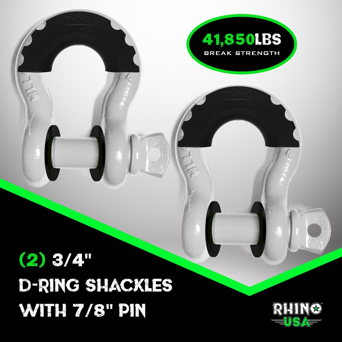 3/4" D-Ring Shackle Set (2-Pack)
